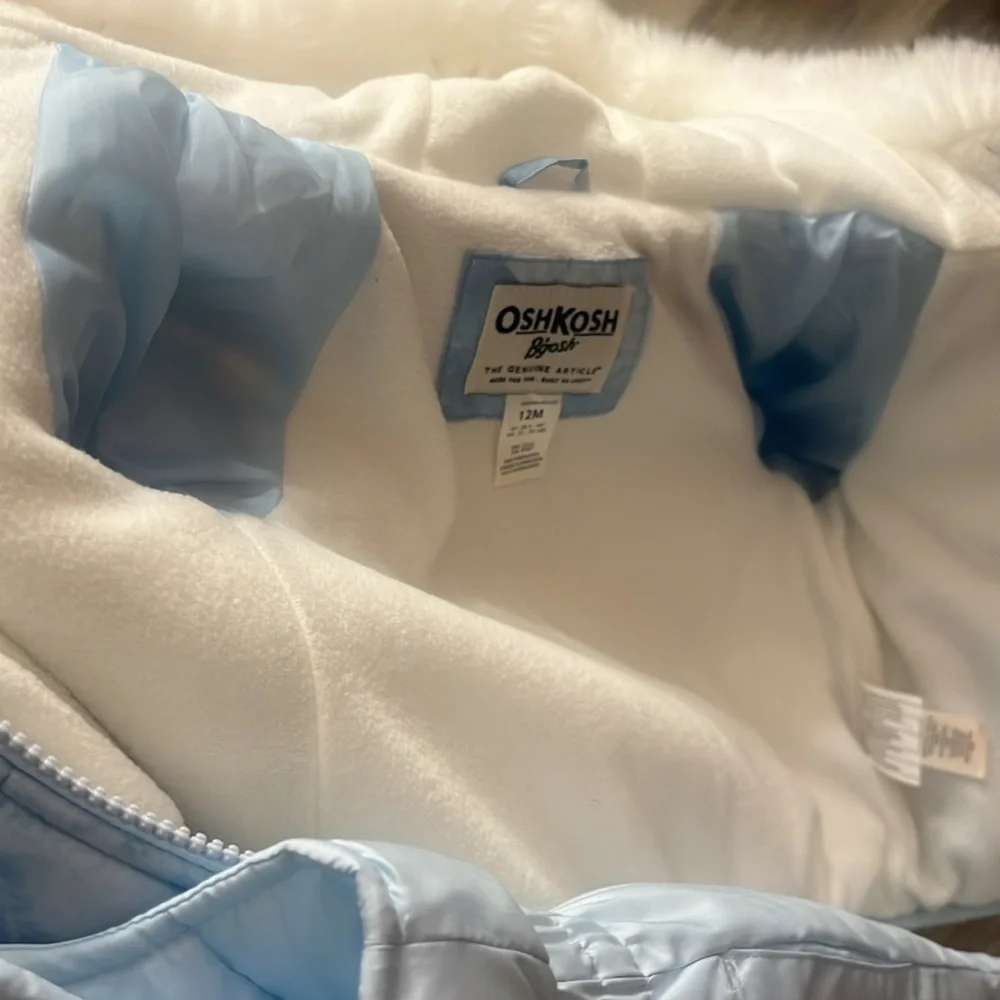 Osh Kosh Girls' Ski Jacket and Snowbib Snowsuit Outfit Set winter coat size 12M